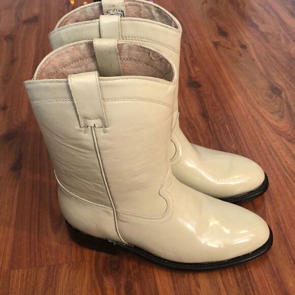 NEW ￼D\'emanuel\'s Cream handmade cowboy western boots vintage size 25 Mexico 7 me main image 5